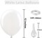 White Balloons Latex Party Balloons, 100 Pack 12 inch Round Helium Balloons for White Themed Wedding Graduation Birthday Party Backdrop Decorations